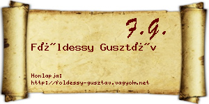 Földessy Gusztáv névjegykártya