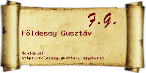 Földessy Gusztáv névjegykártya