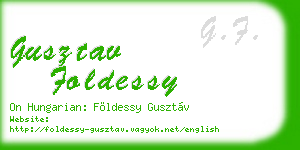 gusztav foldessy business card