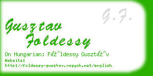 gusztav foldessy business card